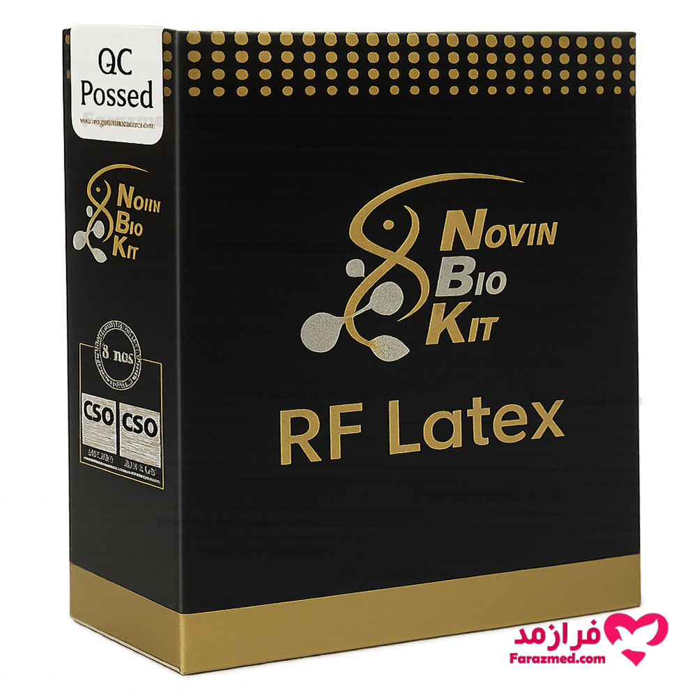  محصول 0 تصویر شماره کیت آزمایش RF - Latex نوین بایوکیت مدل 100 تستی 