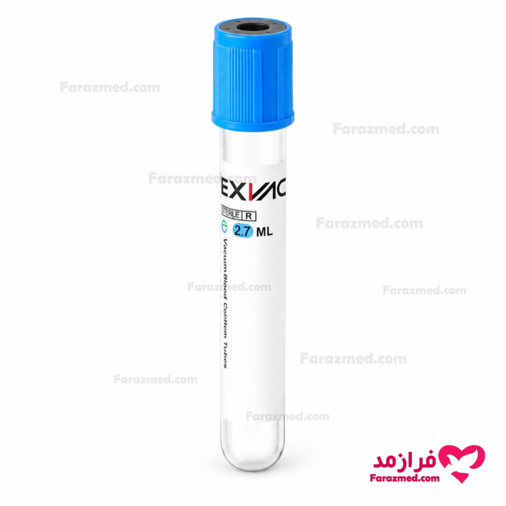  محصول 0 تصویر شماره لوله خونگیری PT - PTT حجم 2.7ml برند Exvac سایز 56×12 میلی‌متر مدل وکیوم 
